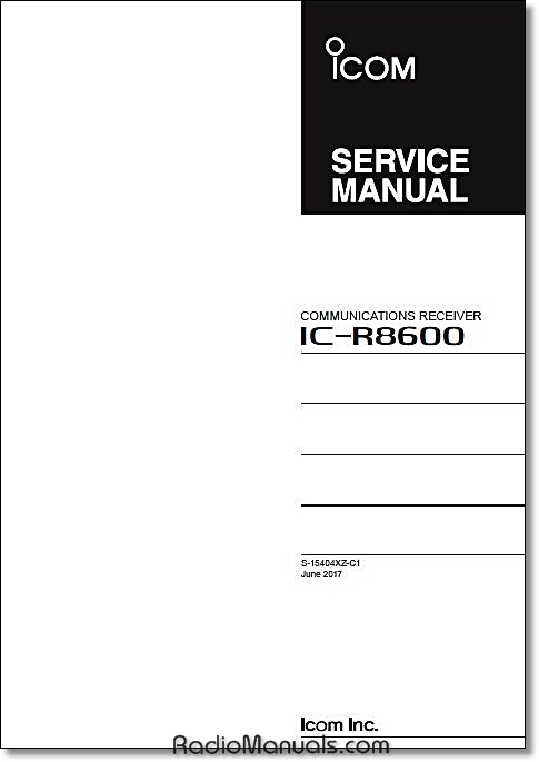 Icom IC-R8600 Service Manual w/ 2021 Addendum